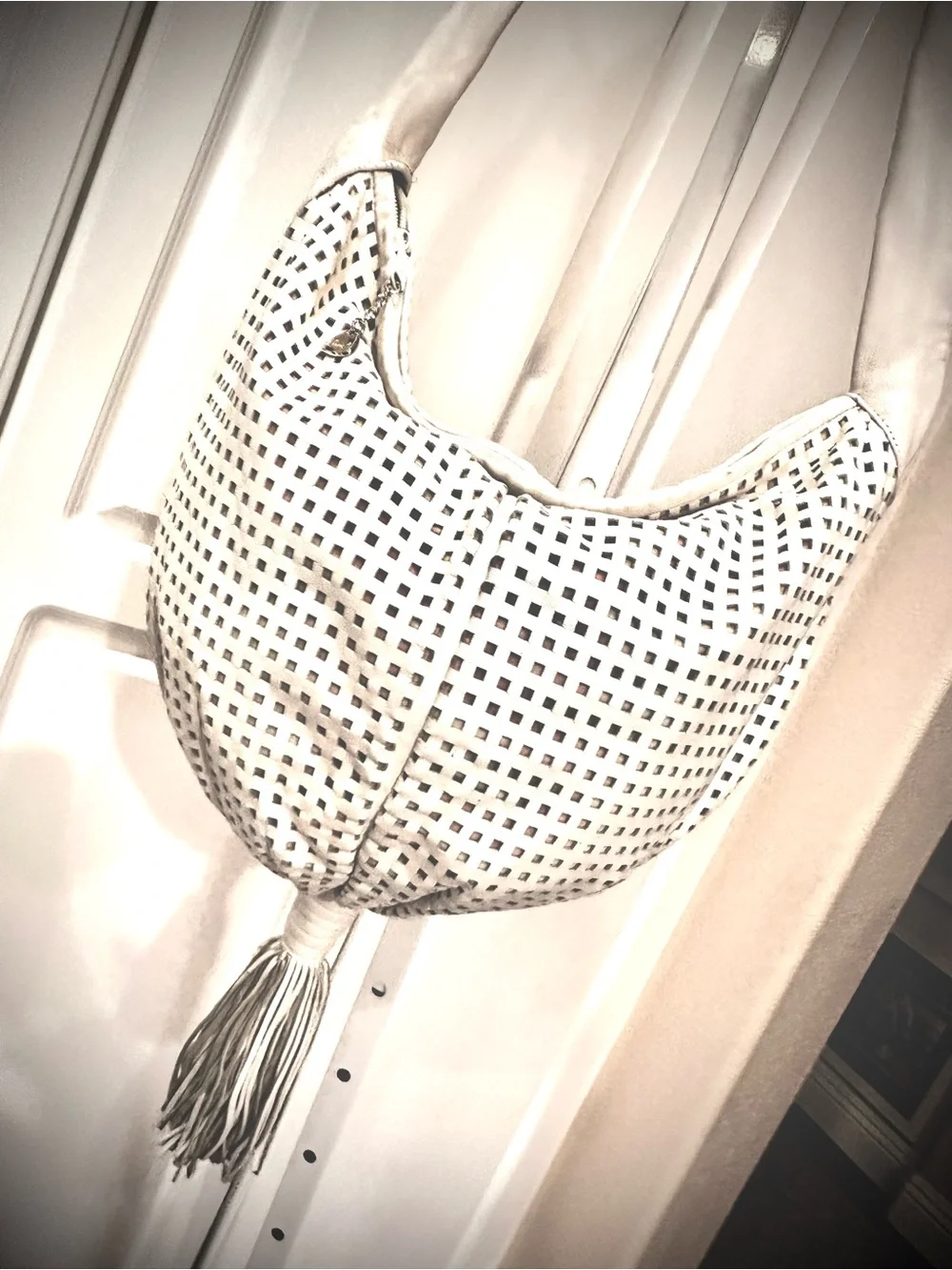 Brio White Leather Bag